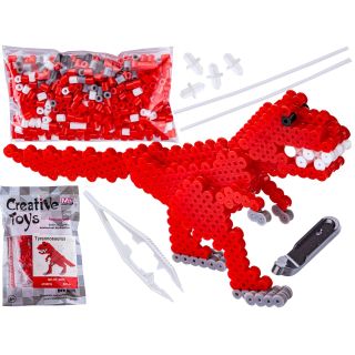 Koraliki do prasowania Wersja 3D, TYRANOZAUR, T-REX, DINOZAUR, Saszetka, Prasowanka