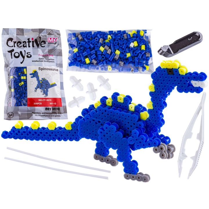 Koraliki do prasowania Wersja 3D, VELOCIRAPTOR, DINOZAUR, Saszetka, Prasowanka