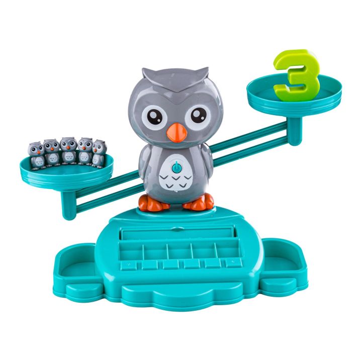 Gra Nauka Liczenia Oraz Angielskiego Fiszki - Równoważnia Waga Szalkowa Sówka Sowa - Owl Balance