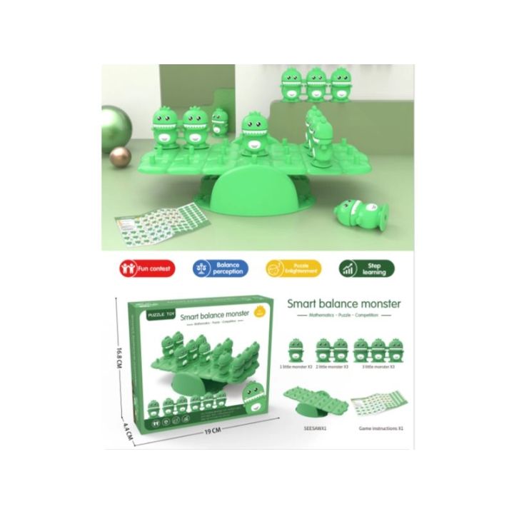 Edukacyjna Gra Matematyczna Logiczna Balansujące Potworki, Równoważnia, Huśtawka MONSTER