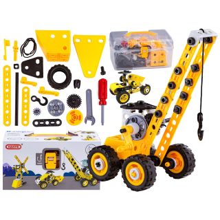 Klocki Konstrukcyjne, Maszyny, Pojazdy Budowlane, Auto, Samochód Do Rozkręcania I Skręcania 8w1