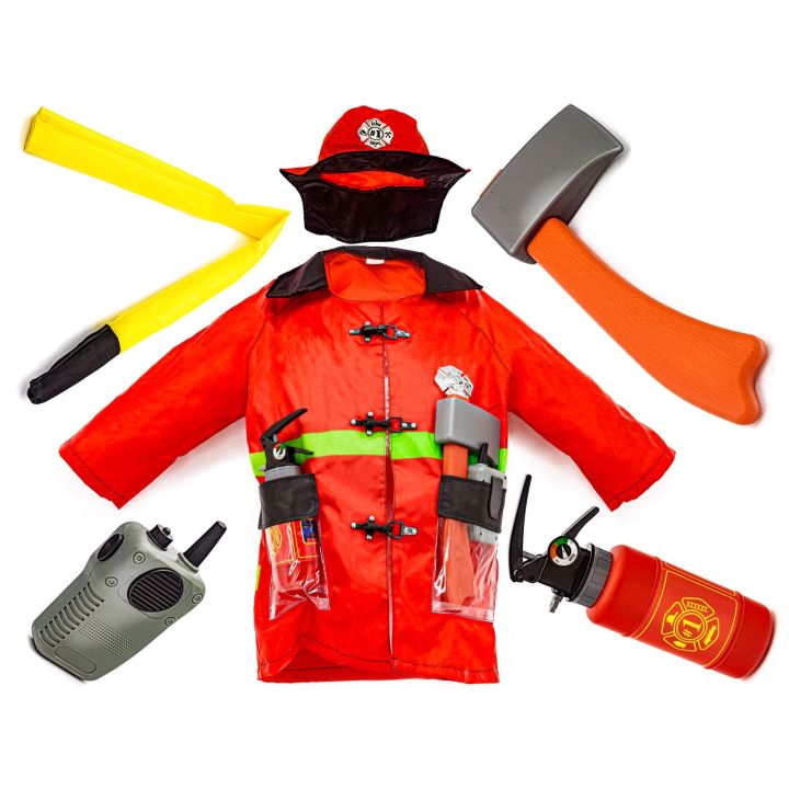 Strój Małego Strażaka z Akcesoriami – Kombinezon Strażacki dla Dzieci
