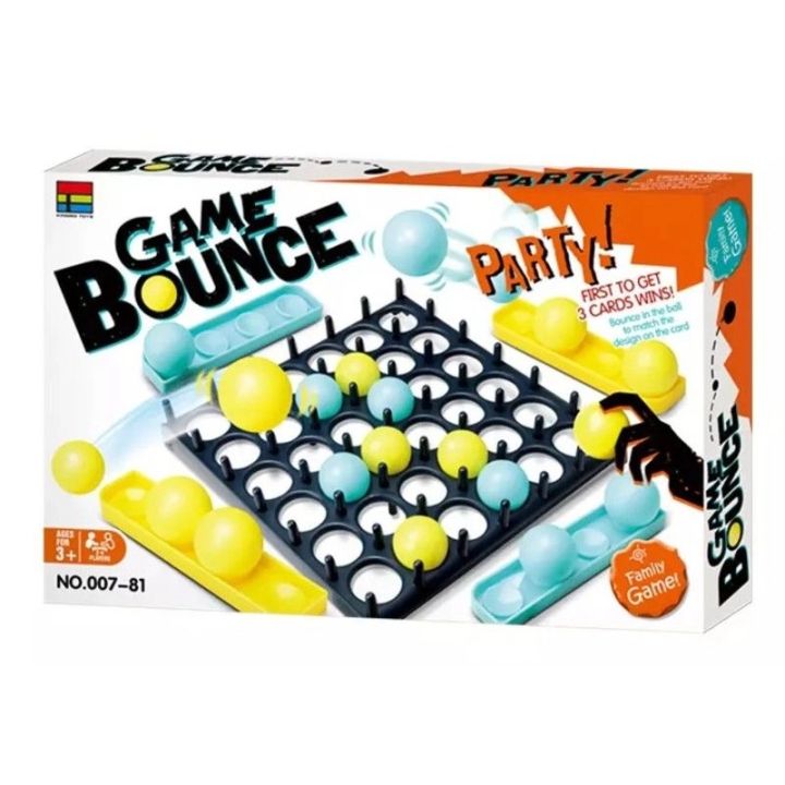 Rodzinna Gra Zręcznościowa BOUNCE GAME, Układanka, Karty, Piłeczki