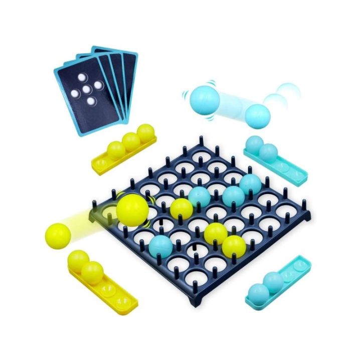 Rodzinna Gra Zręcznościowa BOUNCE GAME, Układanka, Karty, Piłeczki