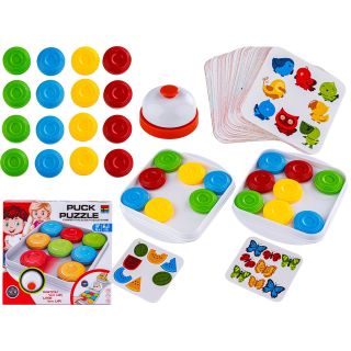 Gra Logiczna SZYBKIE KRĄŻKI Puck Puzzle Karty, Dzwonek, Zręcznościowa