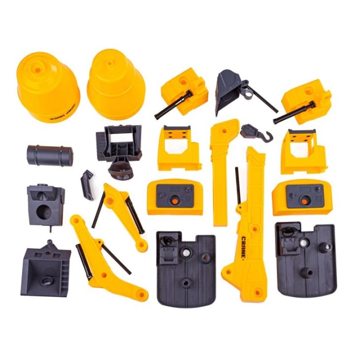 Ciężarówka 3w1, Samochód Ciężarowy Do Rozkręcania, Betoniarka, Koparka, Dźwig Z Hakiem