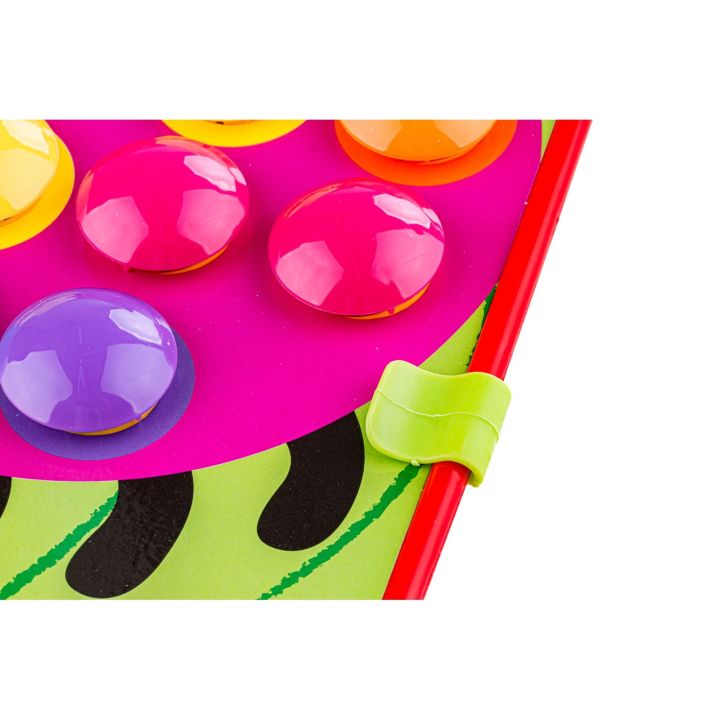 Edukacyjna Guzikowa Układanka, Puzzle, Mozaika, Plansze + Kolorowe Guziczki Klocki