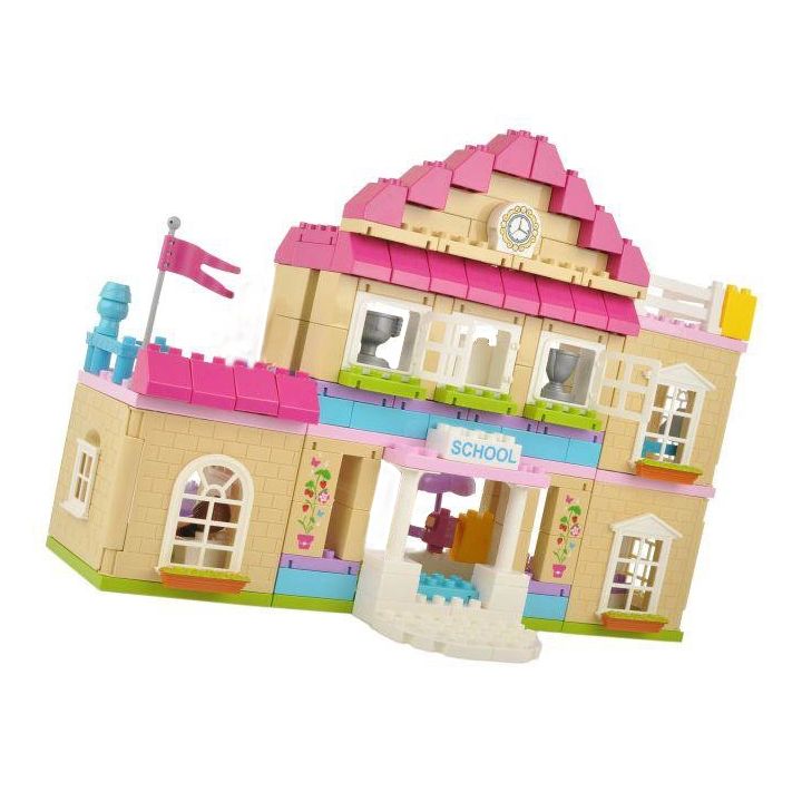 Edukacyjne klocki konstrukcyjne „Wesoła Szkoła” – kolorowy zestaw do nauki i zabawy