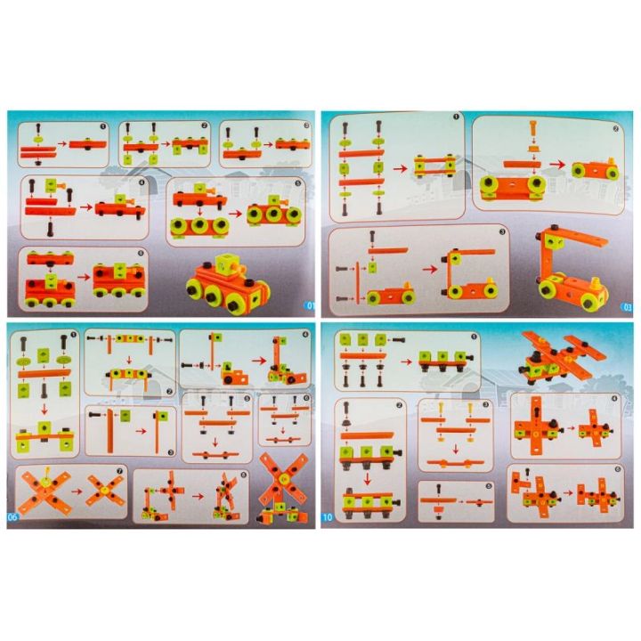 Klocki konstrukcyjne W Kuferku, Kreatywna Układanka 82 El, Narzędzia