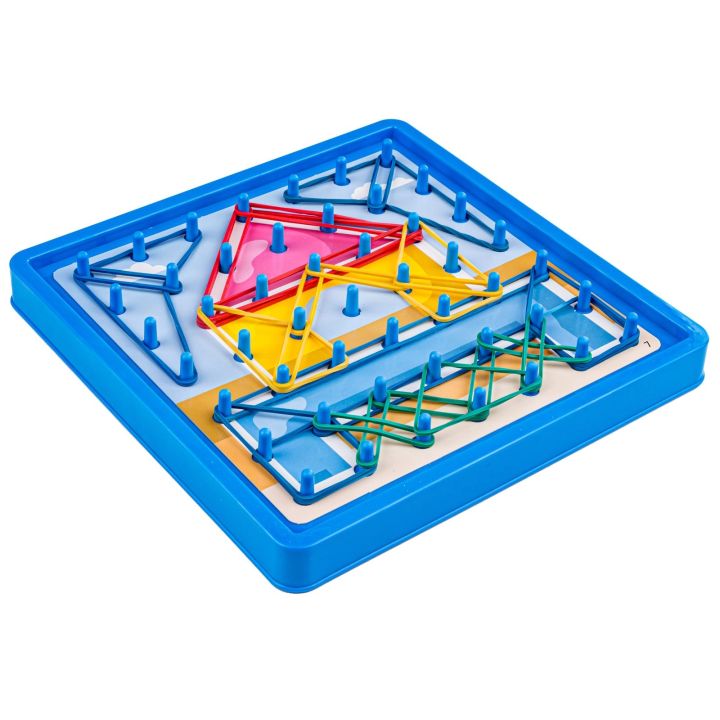 Edukacyjna Gra Zręcznościowa Układanka Kolorowe Gumki Sznurek Hook Picture Game Karty