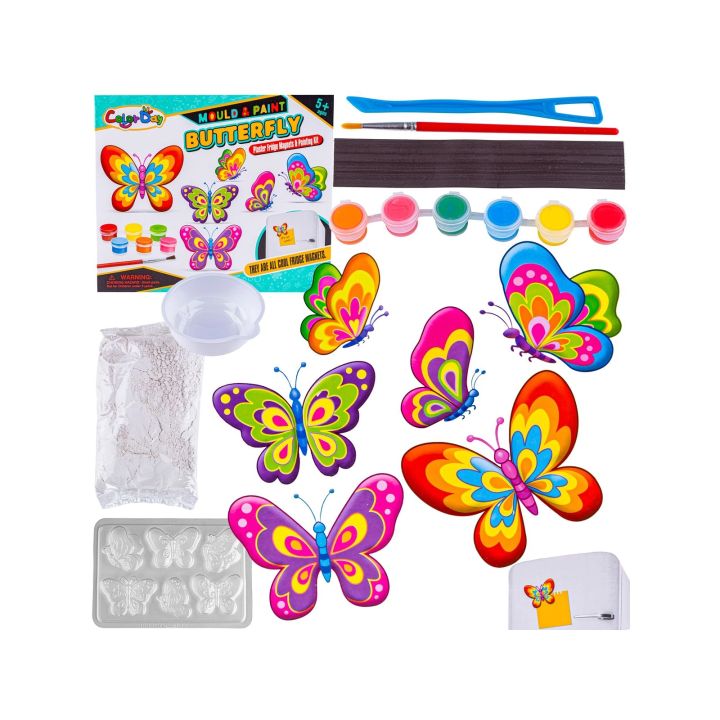 Kreatywny Zestaw Stwórz Magnes, Odlew DIY KOLOROWE MOTYLKI Zrób To Sam