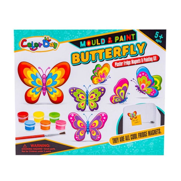 Kreatywny Zestaw Stwórz Magnes, Odlew DIY KOLOROWE MOTYLKI Zrób To Sam