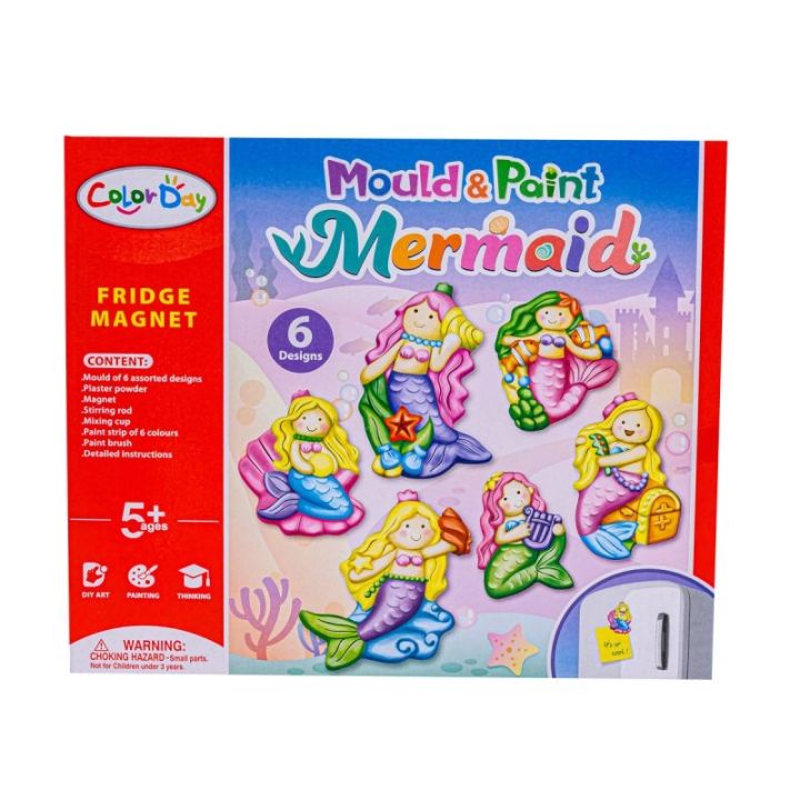 Kreatywny Zestaw Stwórz Magnes, Odlew DIY KOLOROWE SYRENKI Zrób To Sam
