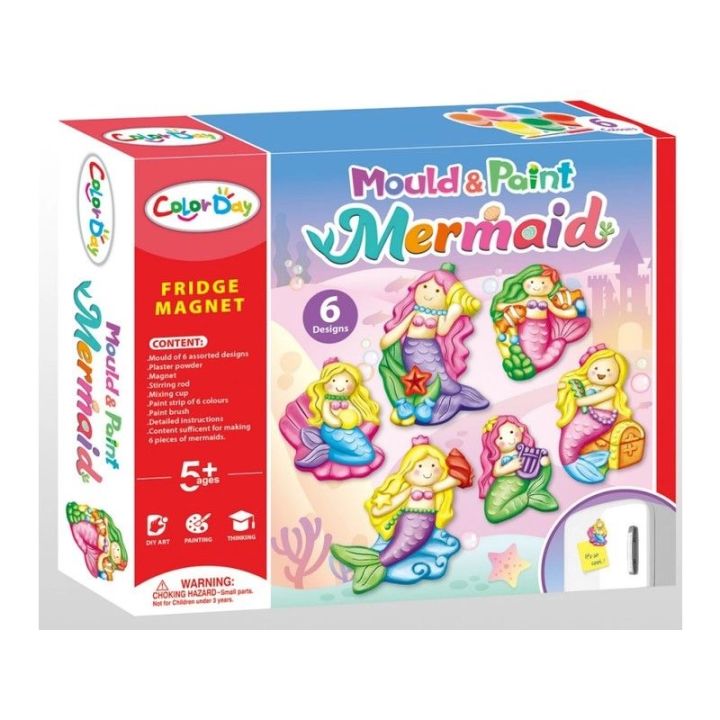 Kreatywny Zestaw Stwórz Magnes, Odlew DIY KOLOROWE SYRENKI Zrób To Sam