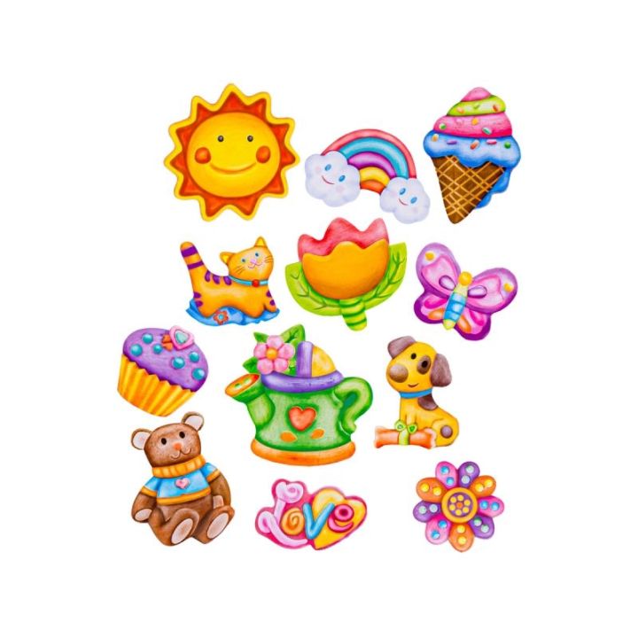 Kreatywny Zestaw Stwórz Magnes, Odlew DIY SŁODKI ZESTAW 12 Elementów Zrób To Sam