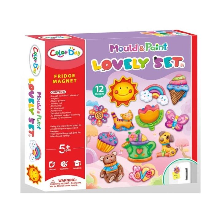 Kreatywny Zestaw Stwórz Magnes, Odlew DIY SŁODKI ZESTAW 12 Elementów Zrób To Sam
