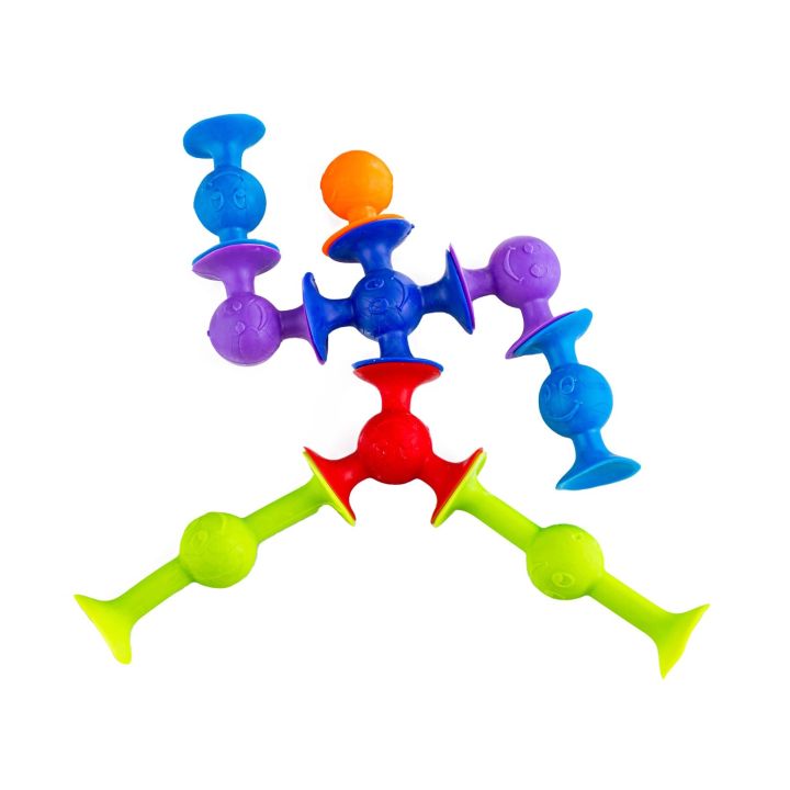 Klocki Konstrukcyjne, Kolorowe DUŻE XXL Przyssawki, Wesołe Buźki 50 Sztuk