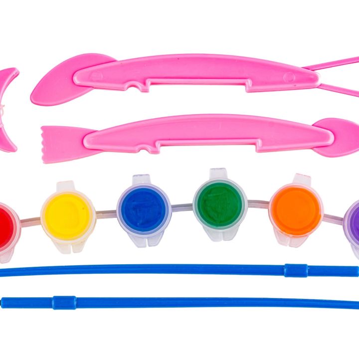 Koło Garncarskie RÓŻOWE - Mały Artysta - farbki, masa, koło, narzędzia