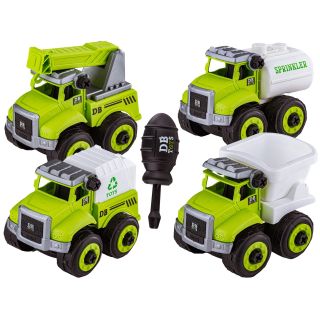 4w1 Ciężarówka, Samochód Ciężarowy, Wywrotka Do Rozkręcania 36 Elementów 4 Pojazdy