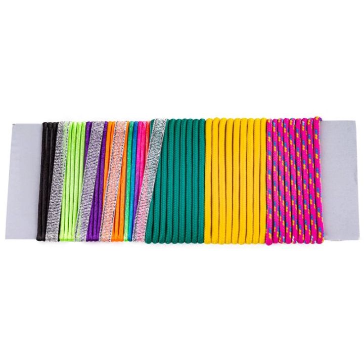 Zestaw Do Tworzenia Biżuterii, Bransoletek, Kolorowe Sznurki + Akcesoria