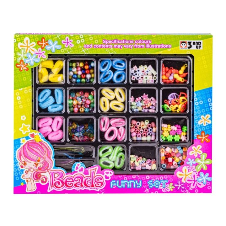 Zestaw Do Tworzenia Biżuterii I Ozdób Do Włosów, Gumki, Koraliki + Akcesoria