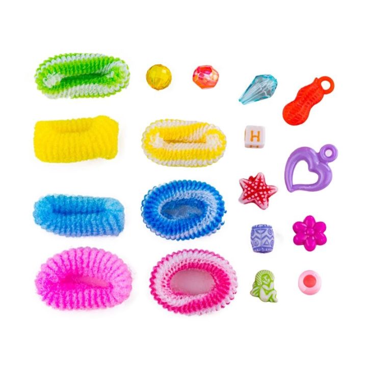 Zestaw Do Tworzenia Biżuterii I Ozdób Do Włosów, Gumki, Koraliki + Akcesoria