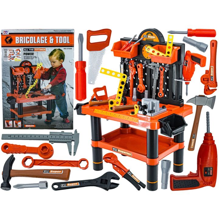 Zestaw Majsterkowicza – Warsztat stolarski ze stolikiem i narzędziami | Rozwój pasji do majsterkowania