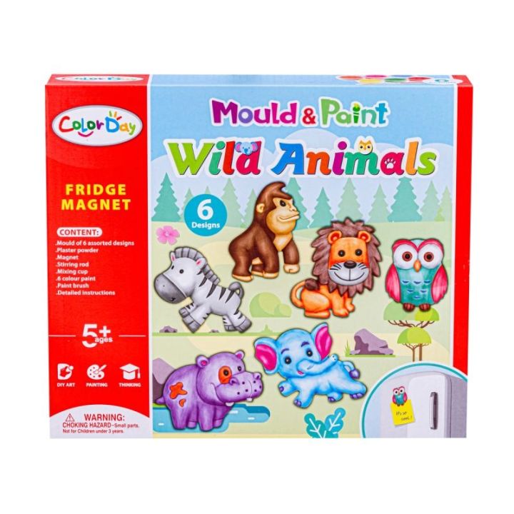 Kreatywny Zestaw Stwórz Magnes, Odlew DIY DZIKIE ZWIERZĘTA Zrób To Sam