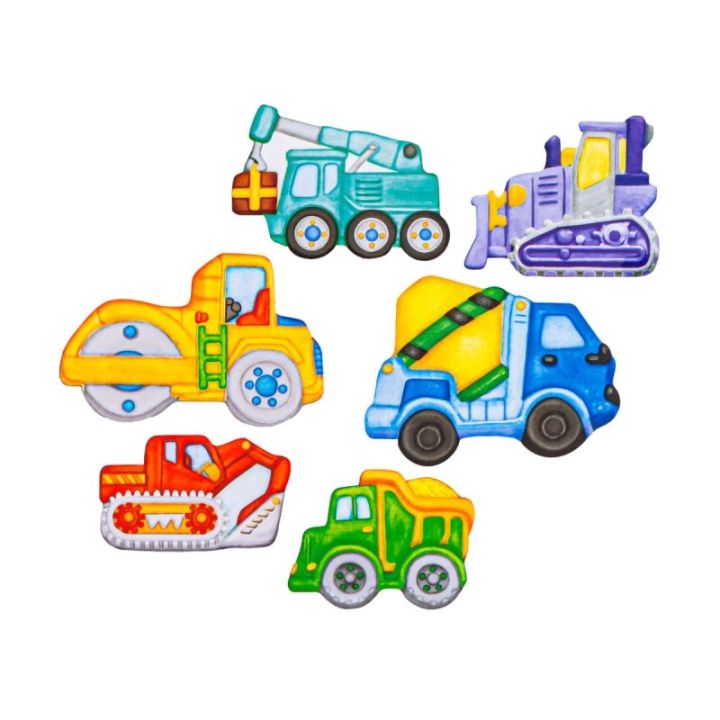 Kreatywny Zestaw Stwórz Magnes, Odlew DIY CIĘŻARÓWKI, POJAZDY BYDOWLANE Zrób To Sam