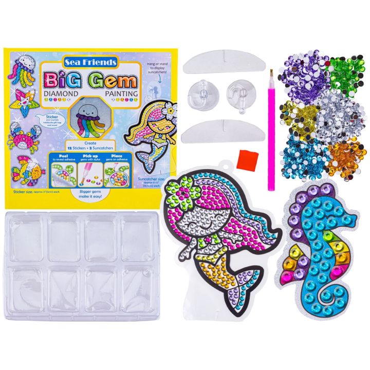 Haft Diamentowy Mozaika Diamentowa Naklejki Mozaika SYRENKI, MORSKIE ZWIERZĘTA