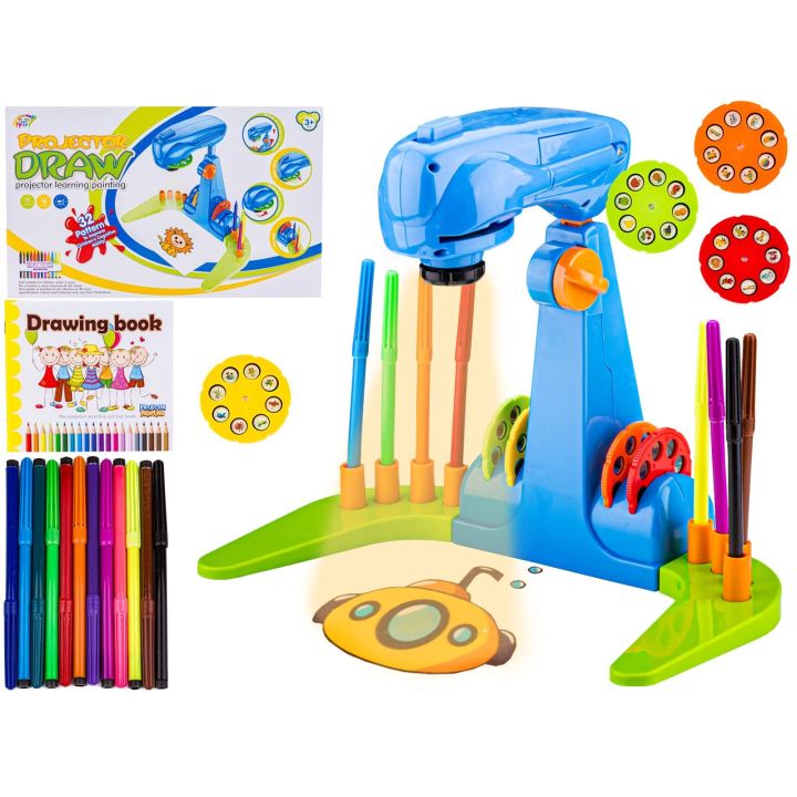 Projektor, Rzutnik Do Nauki Rysowania Malowania + Akcesoria NIEBIESKI