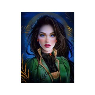 Haft Diamentowy, Obraz, Mozaika Diamentowa Diamond Painting, NIEBIESKOOKA DZIEWCZYNA 30x40cm