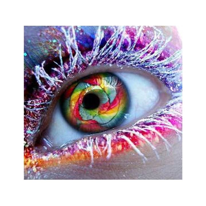 Haft Diamentowy, Obraz, Mozaika Diamentowa Diamond Painting, OKO W KOLORZE 30x30cm