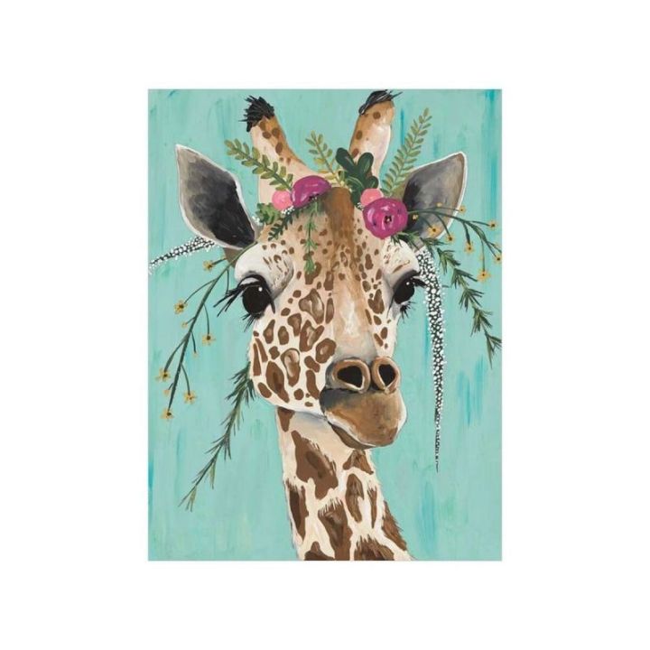 Haft Diamentowy, Obraz, Mozaika Diamentowa Diamond Painting, MAJESTATYCZNA ŻYRAFA 30x40cm