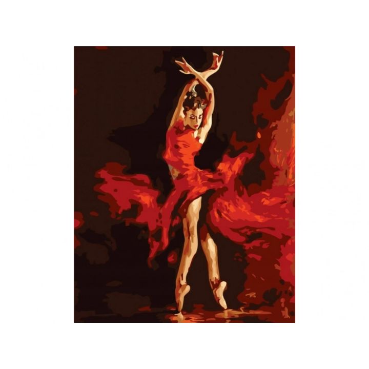 Haft Diamentowy, Obraz, Mozaika Diamentowa Diamond Painting, OGNISTY BALET 30x40cm