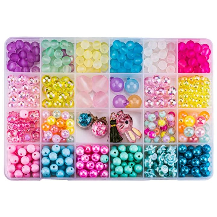 Koraliki Zestaw Do Tworzenia Robienia Bransoletek, Biżuterii, Naszyjników