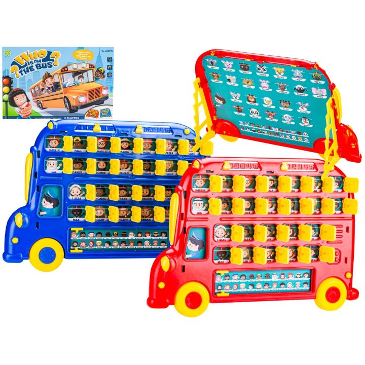 Tablica Edukacyjna, Gra Pamięciowa "Zgadnij Kto?" AUTOBUS, Who Is On The Bus?