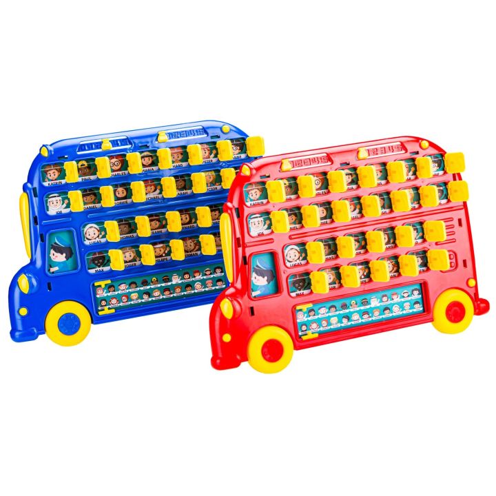 Tablica Edukacyjna, Gra Pamięciowa "Zgadnij Kto?" AUTOBUS, Who Is On The Bus?