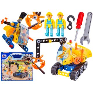 Klocki Konstrukcyjne, Maszyny, Pojazdy Budowlane, Auto, Helikopter, Dźwig, Samochód Do Rozkręcania I Skręcania 6w1