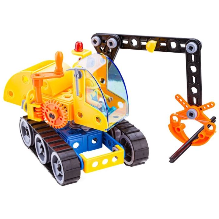 Klocki Konstrukcyjne, Maszyny, Pojazdy Budowlane, Auto, Helikopter, Dźwig, Samochód Do Rozkręcania I Skręcania 6w1