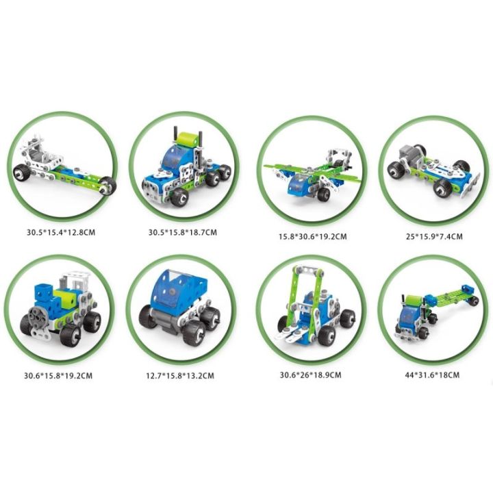 Klocki Konstrukcyjne, Pojazdy Budowlane, Auto, Samochód, Samolot Do Rozkręcania I Skręcania 18w1