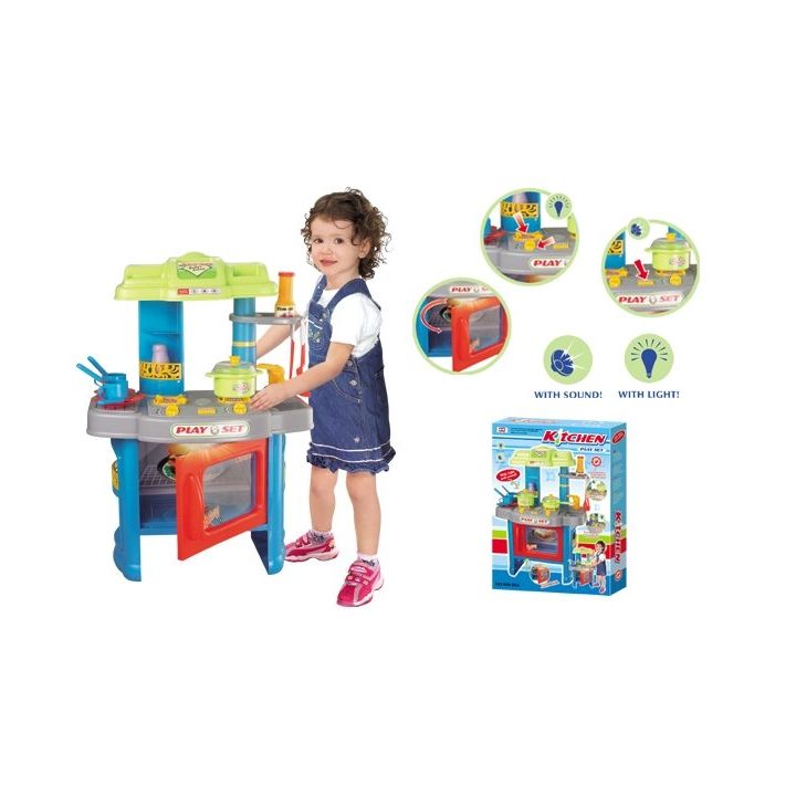 Kuchnia Z Piekarnikiem Niebieska - Dźwięki, Światło, Akcesoria Przecena 1