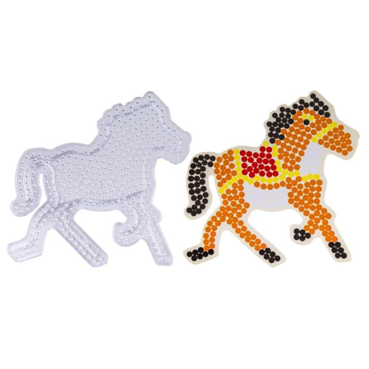 Koraliki do prasowania, Prasowanka, Szablon, Saszetka BRĄZOWY KOŃ, OSIODŁANY KONIK