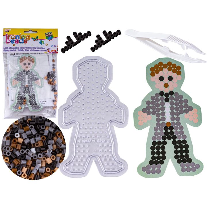 Koraliki do prasowania, Prasowanka, Szablon, Saszetka ZABAWKA, LUDZIK, CHŁOPEK, PAJACYK