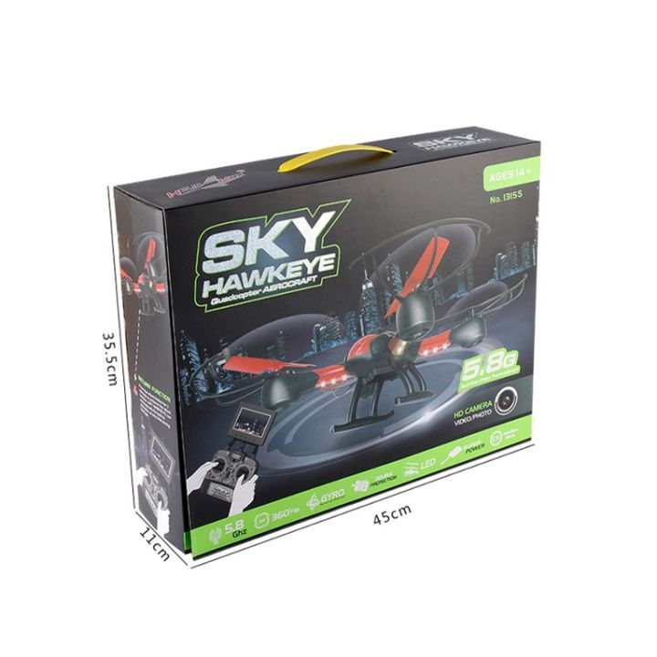 Dron FPV Sky Hawkeye – 2,4GHz z kamerą i monitorem LCD | Quadrocopter RTF Ready To Fly