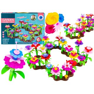 Klocki Konstrukcyjne Ogród Kwiatki, Zestaw Do Zbudowania Kwiatowej Kompozycji 104 EL