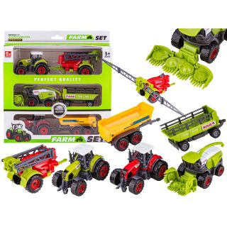 Zestaw 3 Pojazdów, Maszyny Rolnicze, 2 x Traktor, Kombajn, Farma