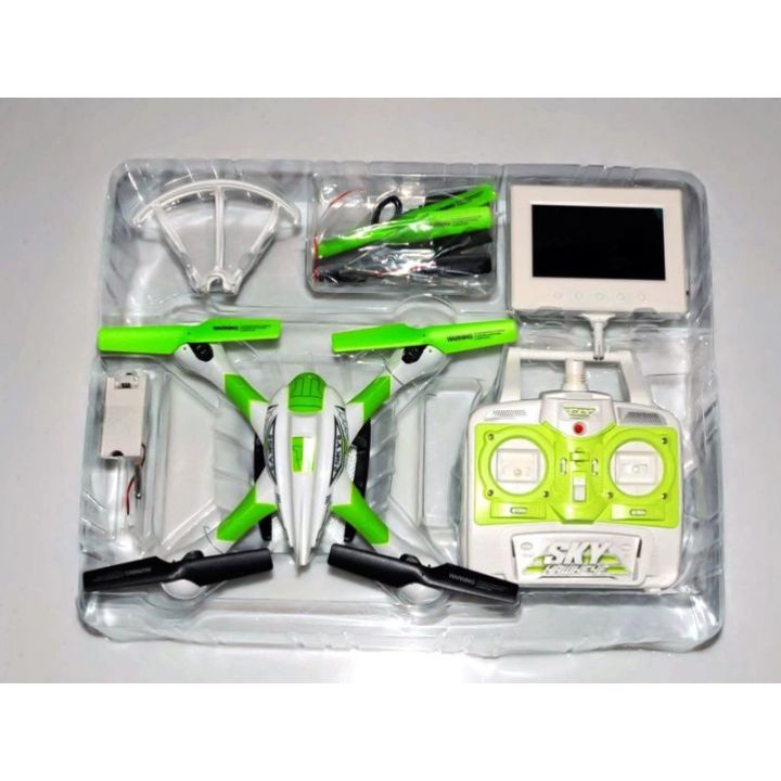 Dron FPV Sky Hawkeye – 2,4GHz z kamerą i monitorem LCD | Quadrocopter RTF Ready To Fly