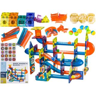 Klocki Magnetyczne, Tor Kulkowy Dla Kulek 96 Elementów Kulodrom
