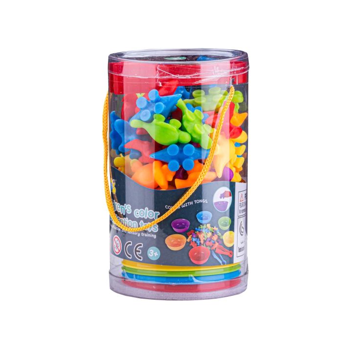 Edukacyjna Gra Dla Dzieci, Nauka Liczenia, Kolorów, Chwytania DINOZAURY Klocki